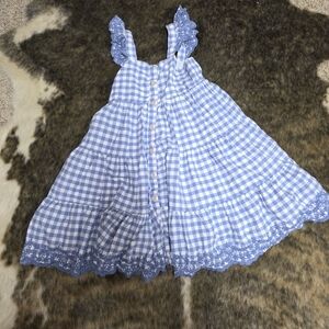 Shabby Chic Blue Gingham Kids Dress